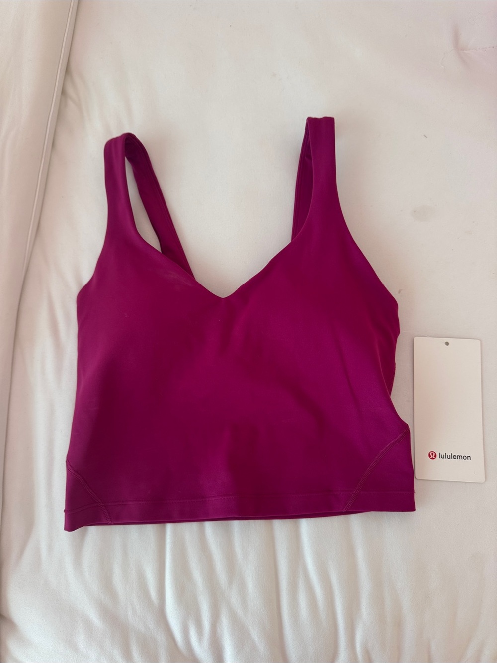 lululemon athletica Deep Pink V-Neck Longline Sports Bra